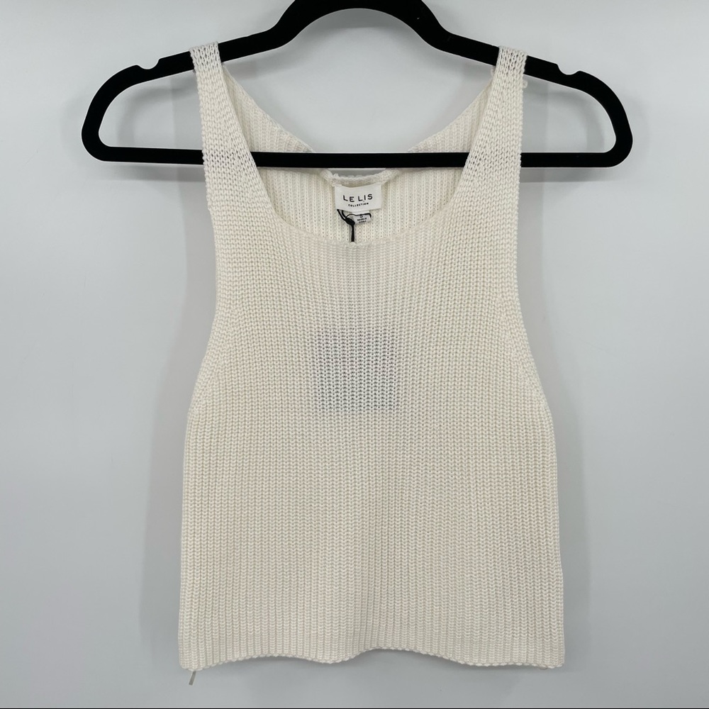 NEW! Le Lis Off White Crocheted Tank Top
